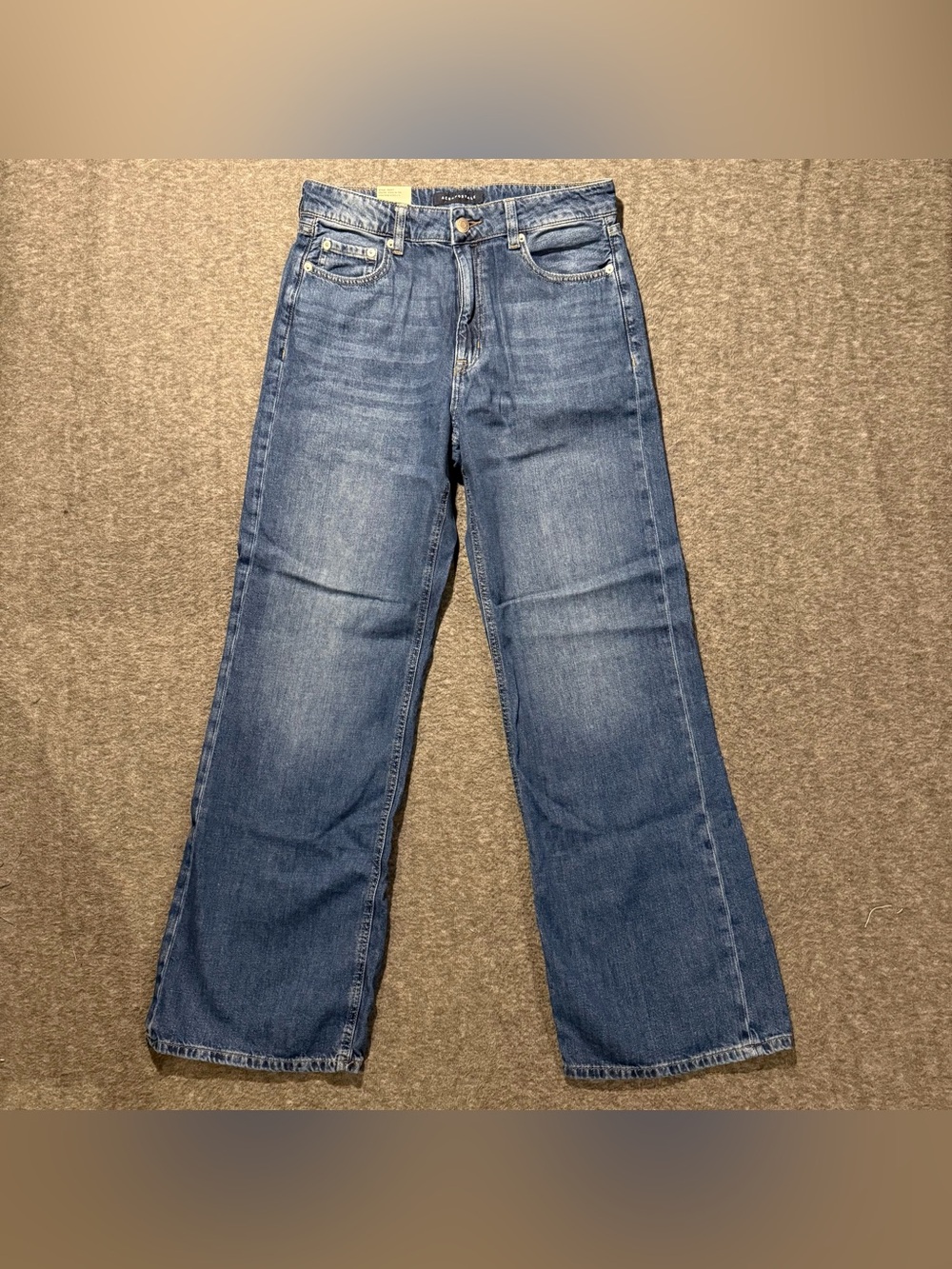 Aeropostale High Rise Wide Leg Jeans Womens 8 Blue (fit 31x32) Non Stretch Baggy